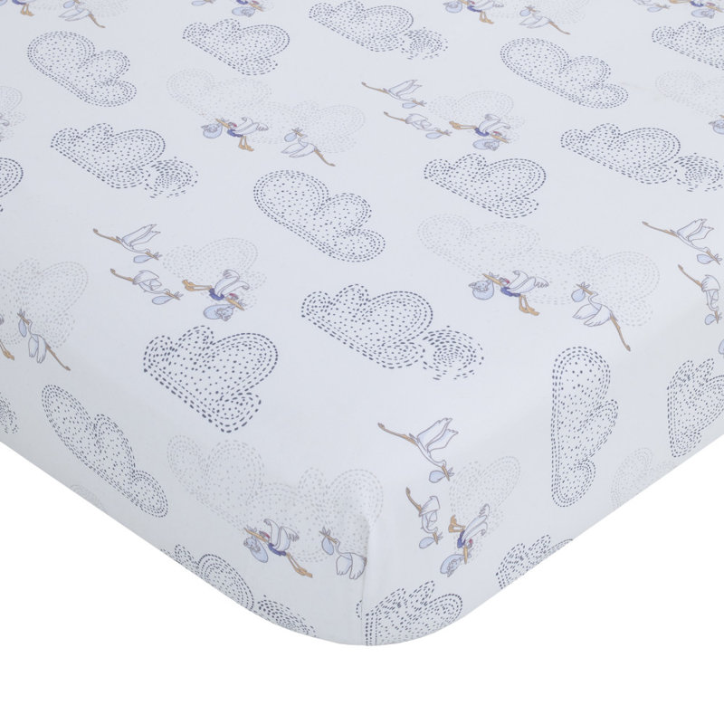 Disney Dumbo Mommy s Little Peanut Ivory Grey And Blue Kangaroo Bear Zebra And Stork With Palm Trees 6 Piece Nursery Crib Bedding Set Wayfair Canada
